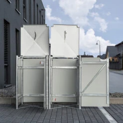 Cache-poubelle 2 Compartiments Müllbox En Aluminium Gris 2x240L – HIDE 12 Cache-poubelle 2 Compartiments Müllbox En Aluminium Gris 2x240L – HIDE -Jardin Soldes cache poubelle 2 compartiments mullbox en aluminium gris 2x240l hide 4