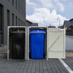 Cache-poubelle 2 Compartiments Müllbox En Aluminium Gris 2x240L – HIDE 13 Cache-poubelle 2 Compartiments Müllbox En Aluminium Gris 2x240L – HIDE -Jardin Soldes cache poubelle 2 compartiments mullbox en aluminium gris 2x240l hide 5