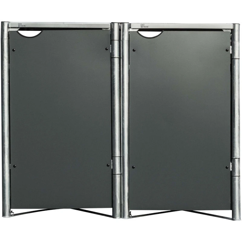 Cache-poubelle 2 Compartiments Müllbox En Aluminium Gris 2x240L – HIDE 3 Cache-poubelle 2 Compartiments Müllbox En Aluminium Gris 2x240L – HIDE