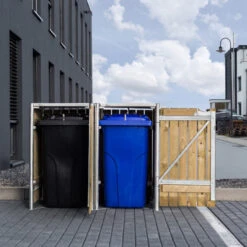 Cache-poubelle 2 Compartiments Müllbox En Bois Traité Naturel 2x140L – HIDE 13 Cache-poubelle 2 Compartiments Müllbox En Bois Traité Naturel 2x140L – HIDE -Jardin Soldes cache poubelle 2 compartiments mullbox en bois traite naturel 2x140l hide 5