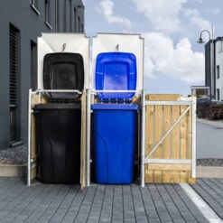 Cache-poubelle 2 Compartiments Müllbox En Bois Traité Naturel 2x240L – HIDE 12 Cache-poubelle 2 Compartiments Müllbox En Bois Traité Naturel 2x240L – HIDE -Jardin Soldes cache poubelle 2 compartiments mullbox en bois traite naturel 2x240l hide 4