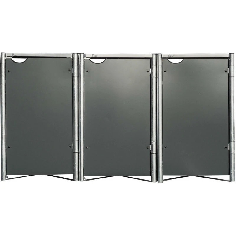 Cache-poubelle 3 Compartiments Müllbox En Aluminium Gris 3x240L – HIDE 4 Cache-poubelle 3 Compartiments Müllbox En Aluminium Gris 3x240L – HIDE – Image 2