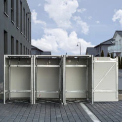 Cache-poubelle 3 Compartiments Müllbox En Aluminium Gris 3x240L – HIDE 12 Cache-poubelle 3 Compartiments Müllbox En Aluminium Gris 3x240L – HIDE -Jardin Soldes cache poubelle 3 compartiments mullbox en aluminium gris 3x240l hide 4