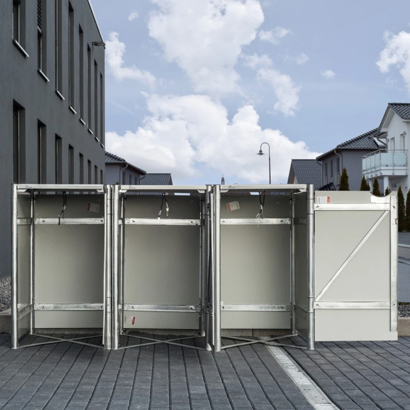 Cache-poubelle 3 Compartiments Müllbox En Aluminium Gris 3x240L – HIDE 7 Cache-poubelle 3 Compartiments Müllbox En Aluminium Gris 3x240L – HIDE – Image 5