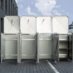 Cache-poubelle 4 Compartiments Müllbox En Aluminium Noir 4x140L – HIDE 8 Cache-poubelle 4 Compartiments Müllbox En Aluminium Noir 4x140L – HIDE -Jardin Soldes cache poubelle 4 compartiments mullbox en aluminium noir 4x140l hide 2