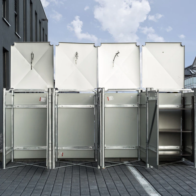 Cache-poubelle 4 Compartiments Müllbox En Aluminium Noir 4x140L – HIDE 5 Cache-poubelle 4 Compartiments Müllbox En Aluminium Noir 4x140L – HIDE – Image 3