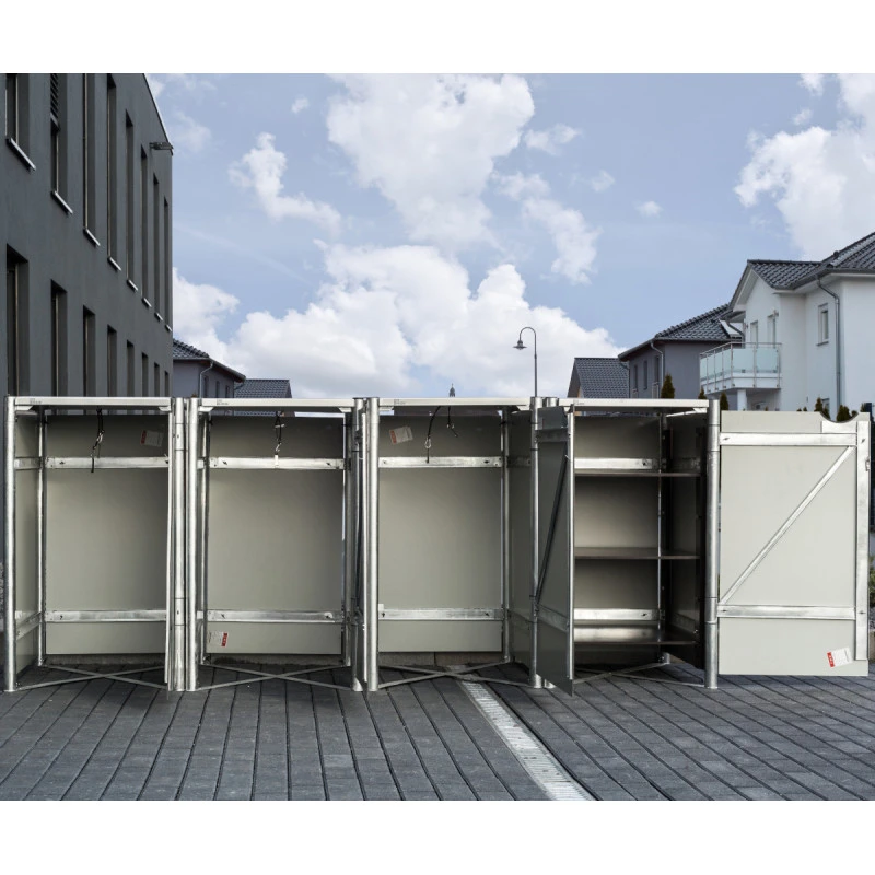 Cache-poubelle 4 Compartiments Müllbox En Aluminium Noir 4x140L – HIDE 6 Cache-poubelle 4 Compartiments Müllbox En Aluminium Noir 4x140L – HIDE – Image 4