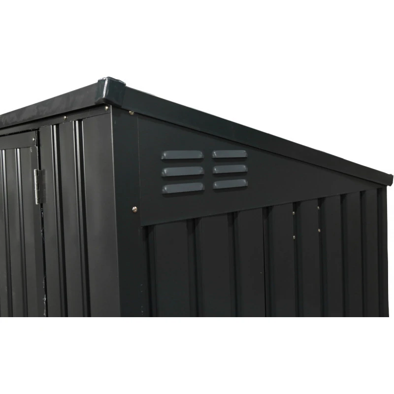 Cache-poubelle Double 172x100x131cm En Acier Pour Conteneurs 240L – Westmann 5 Cache-poubelle Double 172x100x131cm En Acier Pour Conteneurs 240L – Westmann – Image 3