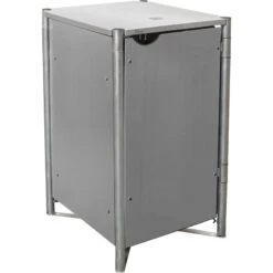 Cache-poubelle Müllbox En Aluminium Gris 140L – HIDE -Jardin Soldes cache poubelle mullbox en aluminium gris 140l hide 2