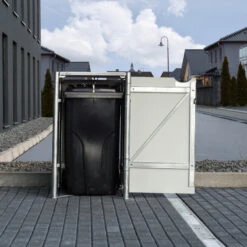 Cache-poubelle Müllbox En Aluminium Gris 240L – HIDE 12 Cache-poubelle Müllbox En Aluminium Gris 240L – HIDE -Jardin Soldes cache poubelle mullbox en aluminium gris 240l hide 4