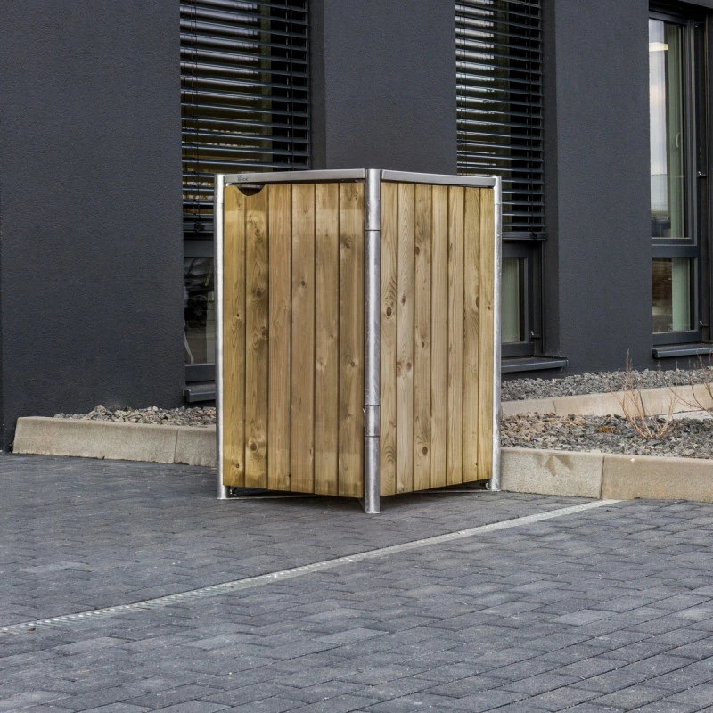 Cache-poubelle Müllbox En Bois Traité Naturel 240L – HIDE 5 Cache-poubelle Müllbox En Bois Traité Naturel 240L – HIDE – Image 3