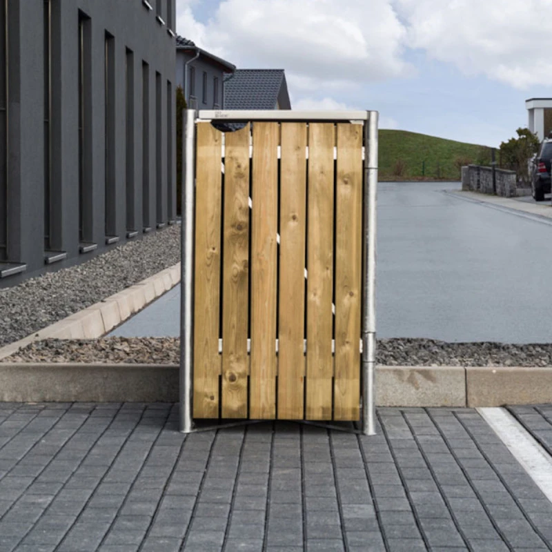 Cache-poubelle Müllbox En Bois Traité Naturel 240L – HIDE 6 Cache-poubelle Müllbox En Bois Traité Naturel 240L – HIDE – Image 4