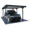 Carport 1 Voiture En Métal Anthracite 15,58m² - DURAMAX