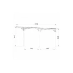 Carport Adossable 16,4m² En Bois Autoclave FSC Victor – Forest Style -Jardin Soldes carport adossable 164m en bois autoclave fsc victor forest style 2