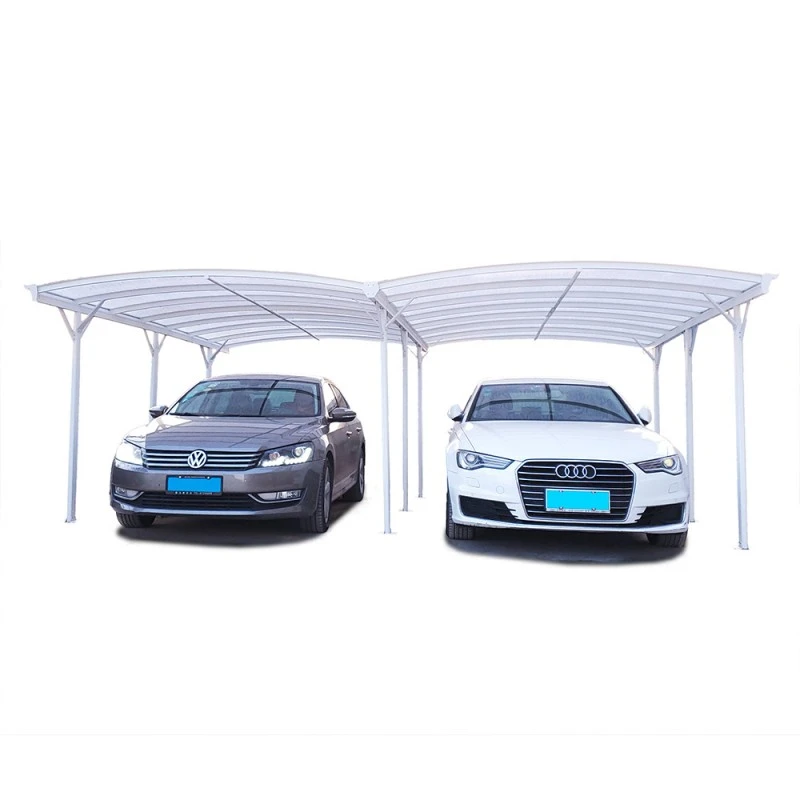 Carport Double En Aluminium Laqué Blanc Et Polycarbonate 6mm X-METAL 6 Carport Double En Aluminium Laqué Blanc Et Polycarbonate 6mm X-METAL – Image 4