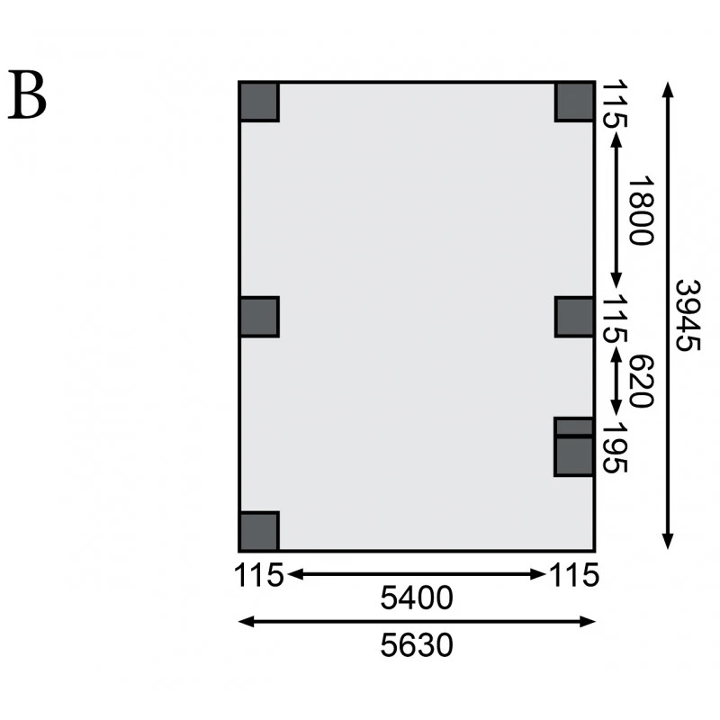 Carport Double En Bois Autoclave 28,3m² Avec Poteau En Arc Et Toit En PVC Gris – KARIBU 6 Carport Double En Bois Autoclave 28,3m² Avec Poteau En Arc Et Toit En PVC Gris – KARIBU – Image 4
