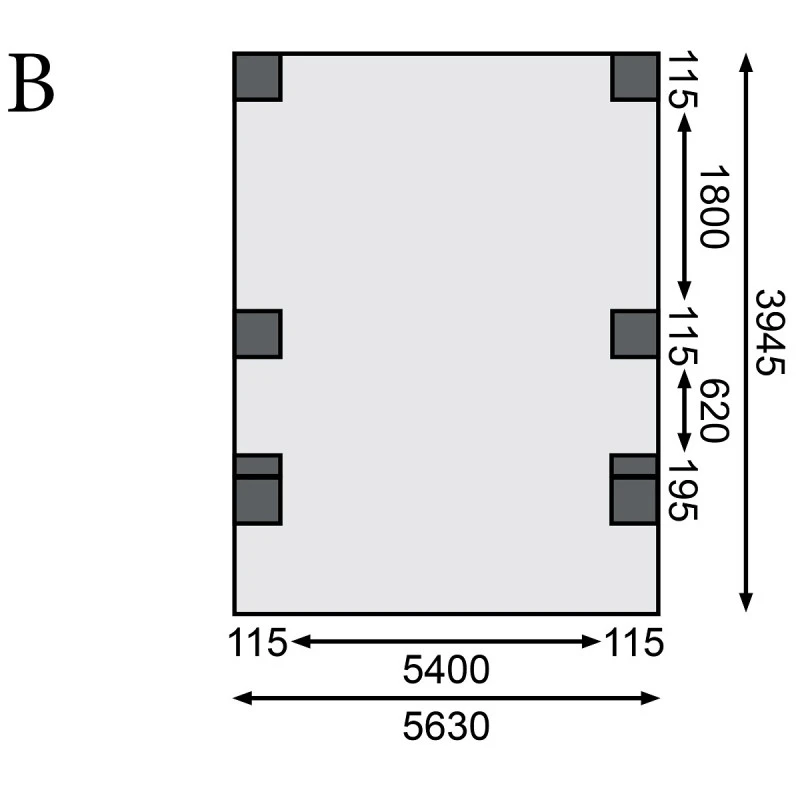 Carport Double En Bois Autoclave 28,3m², Toit En PVC Gris Et Deux Poteaux En Arc – KARIBU 6 Carport Double En Bois Autoclave 28,3m², Toit En PVC Gris Et Deux Poteaux En Arc – KARIBU – Image 4