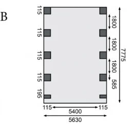 Carport Double En Bois Autoclave 50,9m², Toit En PVC Gris Et Deux Poteaux En Arc – KARIBU -Jardin Soldes carport double en bois autoclave 509m toit en pvc gris et deux poteaux en arc karibu 3