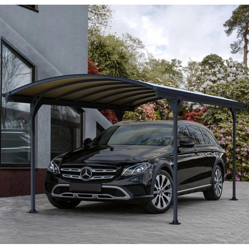 Carport En Alu Gris Et Polycarbonate Bronze 1 Voiture 14,6m² Victoria 5000 - Canopia By Palram 4 Carport En Alu Gris Et Polycarbonate Bronze 1 Voiture 14,6m² Victoria 5000 - Canopia By Palram – Image 2