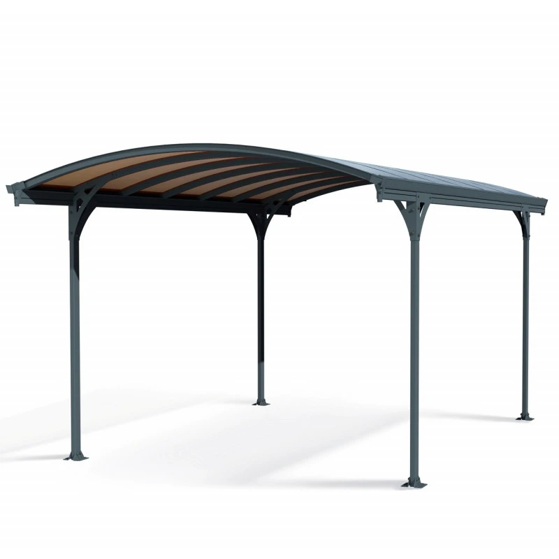 Carport En Alu Gris Et Polycarbonate Bronze 1 Voiture 14,6m² Victoria 5000 - Canopia By Palram 5 Carport En Alu Gris Et Polycarbonate Bronze 1 Voiture 14,6m² Victoria 5000 - Canopia By Palram – Image 3