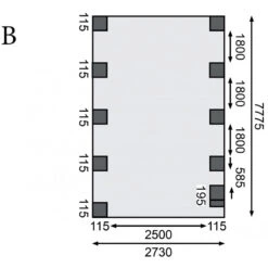 Carport En Bois Autoclave 26,9m² Avec Poteau En Arc Et Toit En PVC Gris – KARIBU -Jardin Soldes carport en bois autoclave 269m avec poteau en arc et toit en pvc gris karibu 3