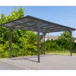 Carport Monopente HELSINKI En Aluminium Anthracite Et Polycarbonate 503x305cm - Westmann 10 Carport Monopente HELSINKI En Aluminium Anthracite Et Polycarbonate 503x305cm - Westmann -Jardin Soldes carport monopente helsinki en aluminium anthracite et polycarbonate 503x305cm westmann 2