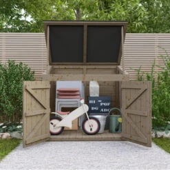 Coffre De Jardin En Bois Traité 20mm 1200L GENIO Noir - Gardy Shelter 12 Coffre De Jardin En Bois Traité 20mm 1200L GENIO Noir - Gardy Shelter -Jardin Soldes coffre de jardin en bois traite 20mm 1200l genio noir gardy shelter 4