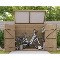 Coffre De Jardin En Bois Traité 28mm 2000L ALTO Blanc - Gardy Shelter -Jardin Soldes coffre de jardin en bois traite 28mm 2000l alto blanc gardy shelter 4