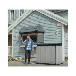 Coffre De Jardin En Résine Brossée Brossium 1150L - Keter -Jardin Soldes coffre de jardin en resine brossee brossium 1150l keter 3