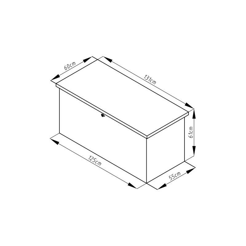 Coffre De Rangement En Métal Anthracite 400L Avec Plancher X-METAL 4 Coffre De Rangement En Métal Anthracite 400L Avec Plancher X-METAL – Image 2