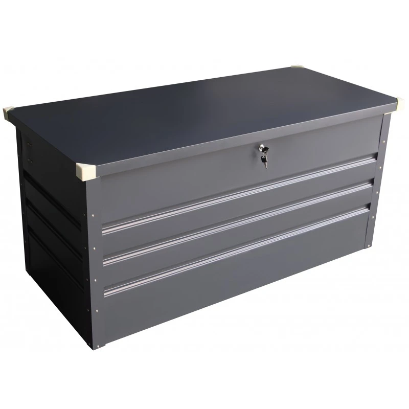 Coffre De Rangement En Métal Anthracite 400L Avec Plancher X-METAL 5 Coffre De Rangement En Métal Anthracite 400L Avec Plancher X-METAL – Image 3