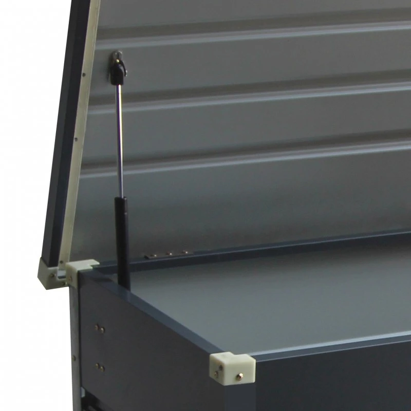 Coffre De Rangement En Métal Anthracite 400L Avec Plancher X-METAL 8 Coffre De Rangement En Métal Anthracite 400L Avec Plancher X-METAL – Image 6