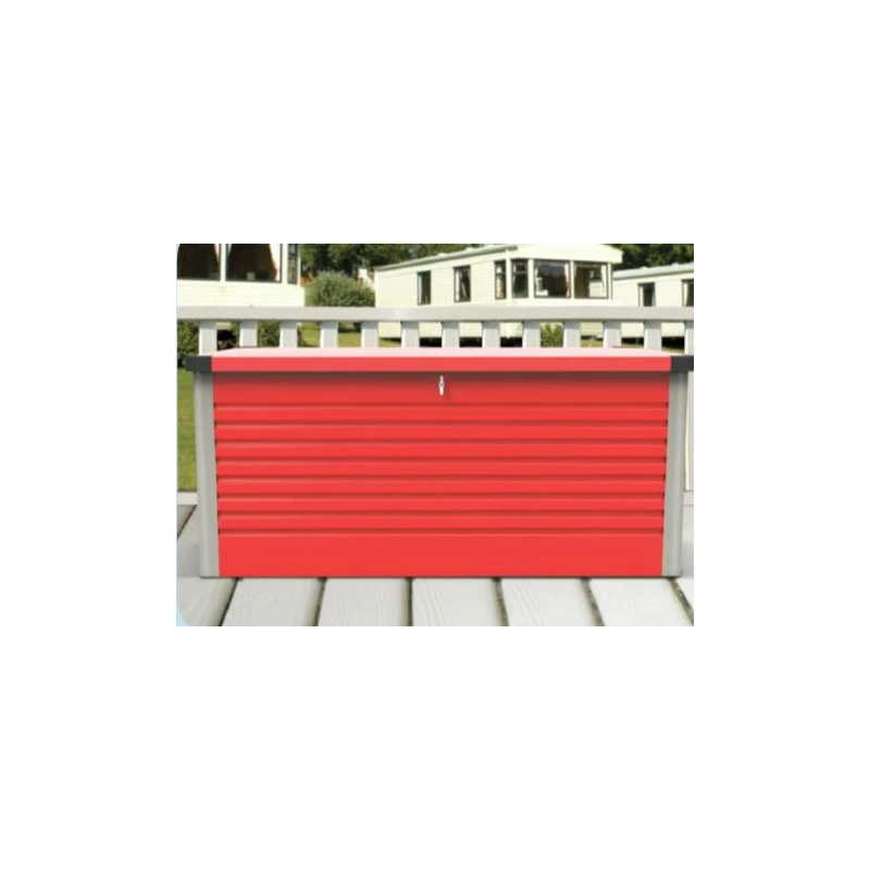 Coffre De Rangement En Métal Rouge 750L Patio Box 1,06m² TRIMETALS 7 Coffre De Rangement En Métal Rouge 750L Patio Box 1,06m² TRIMETALS – Image 5