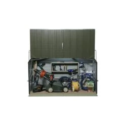 Jardin Soldes -Jardin Soldes coffre de rangement en metal storegard 1500l vert 174m trimetals 1