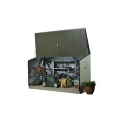 Coffre De Rangement En Métal Storegard 1500L Vert 1,74m² TRIMETALS 11 Coffre De Rangement En Métal Storegard 1500L Vert 1,74m² TRIMETALS -Jardin Soldes coffre de rangement en metal storegard 1500l vert 174m trimetals 3