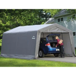 Garage Démontable 18,13m² En Acier Et Polyéthylène Gris – Shelter Logic 10 Garage Démontable 18,13m² En Acier Et Polyéthylène Gris – Shelter Logic -Jardin Soldes garage 1813m demontable en acier et polyethylene gris shelter logic 2