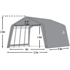 Garage Démontable 18,13m² En Acier Et Polyéthylène Gris – Shelter Logic 13 Garage Démontable 18,13m² En Acier Et Polyéthylène Gris – Shelter Logic -Jardin Soldes garage 1813m demontable en acier et polyethylene gris shelter logic 5
