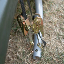 Garage Démontable 18,3m² à Toit Arrondi En Acier Et Polyéthylène Vert – Shelter Logic -Jardin Soldes garage demontable 183m a toit arrondi en acier et polyethylene vert shelter logic 3