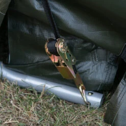 Garage Démontable 18,3m² à Toit Arrondi En Acier Et Polyéthylène Vert – Shelter Logic -Jardin Soldes garage demontable 183m a toit arrondi en acier et polyethylene vert shelter logic 4