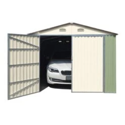 Garage Double Portes Vert Pâle Et Crème 18m² + Kit D'ancrage X-METAL 11 Garage Double Portes Vert Pâle Et Crème 18m² + Kit D'ancrage X-METAL -Jardin Soldes garage double portes vert pale et creme 18m kit d ancrage x metal 3