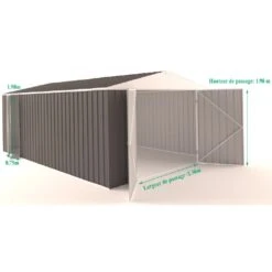 Garage En Acier Zincalume Colorbond 20,1m² Grande Hauteur EASYSHED 13 Garage En Acier Zincalume Colorbond 20,1m² Grande Hauteur EASYSHED -Jardin Soldes garage en acier zincalume colorbond 1995m grande hauteur easyshed 5