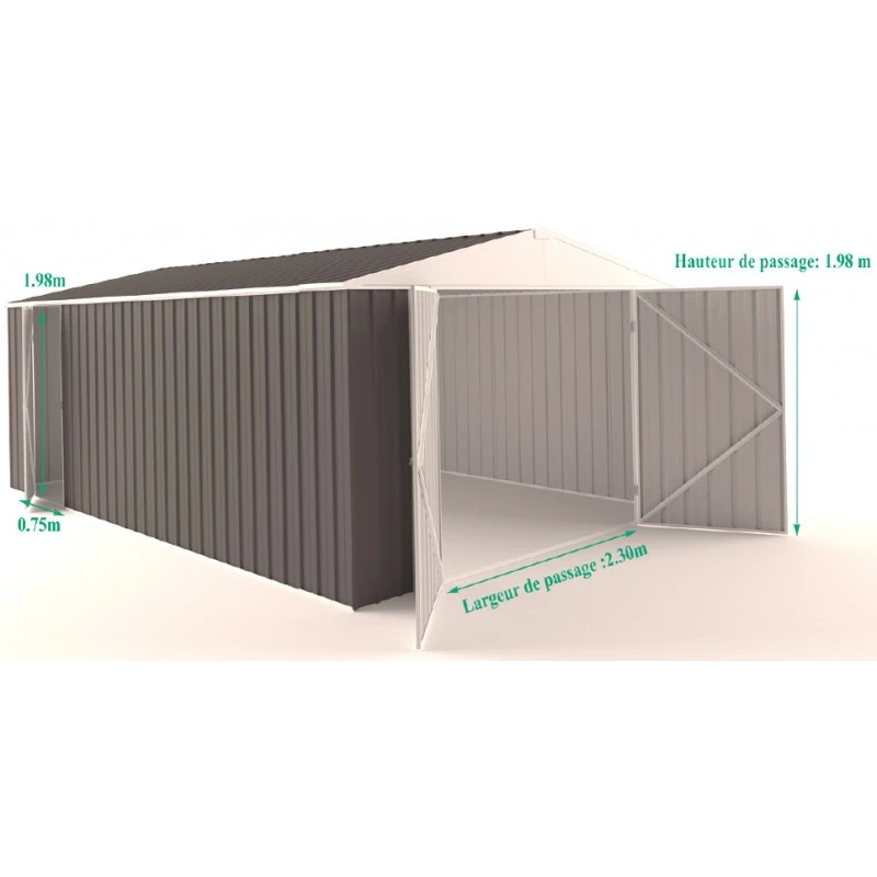 Garage En Acier Zincalume Colorbond 20,1m² Grande Hauteur EASYSHED 8 Garage En Acier Zincalume Colorbond 20,1m² Grande Hauteur EASYSHED – Image 6