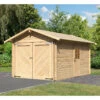 Garage En Bois Certifié 13,28m² – Madriers 28mm - Karibu