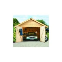 Garage En Bois Certifié 20,78m² - Madriers 40mm – Karibu -Jardin Soldes garage en bois certifie 2078m madriers 40mm karibu 3
