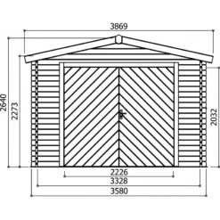 Garage En Bois Massif 19,26m² Madriers 40mm SOLID -Jardin Soldes garage en bois massif 1926m madriers 40mm solid 4