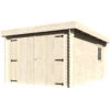 Garage Galan Toit Plat 16,79m² Madriers 28mm Avec Double Porte Battante + Porte Latérale Vitrée – Décor Et Jardin -Jardin Soldes garage galan toit plat 1679m madriers 28mm avec double porte battante porte laterale vitree decor et jardin
