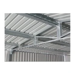 Garage Métal Anthracite Double Portes 19,61m² + Kit D'ancrage X-METAL -Jardin Soldes garage metal anthracite double portes 1961m kit d ancrage x metal 2