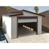 Garage Torino 20,91m² Avec Porte Sectionnelle Motorisée Madriers 28mm SOLID -Jardin Soldes garage torino 2091m avec porte sectionnelle motorisee madriers 28mm solid