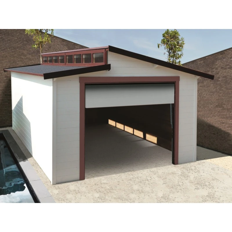 Garage Torino 20,91m² Avec Porte Sectionnelle Motorisée Madriers 28mm SOLID 3 Garage Torino 20,91m² Avec Porte Sectionnelle Motorisée Madriers 28mm SOLID