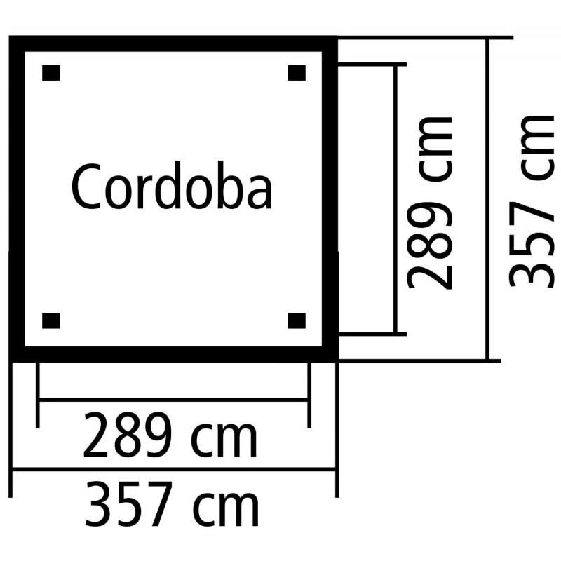 Kiosque Carré Cordoba Avec Plancher Et Balustrade – 3,57x3,57m - Karibu 5 Kiosque Carré Cordoba Avec Plancher Et Balustrade – 3,57x3,57m - Karibu – Image 3
